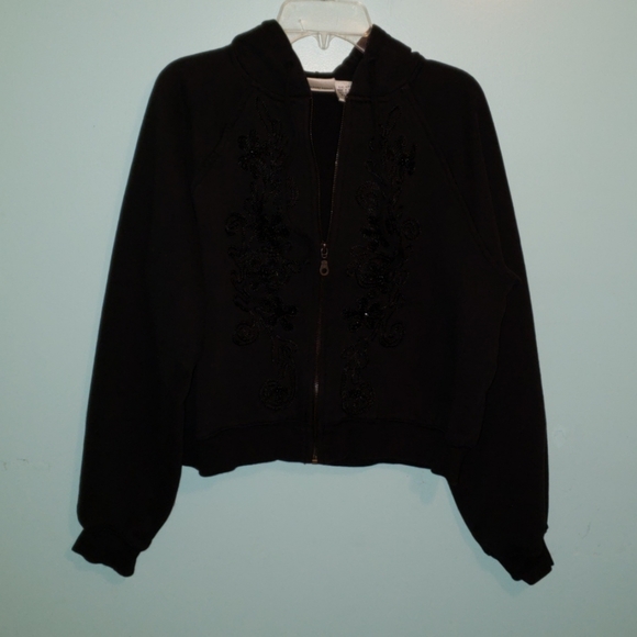 Hoodie Sweat Jacket Embellished - Picture 2 of 8